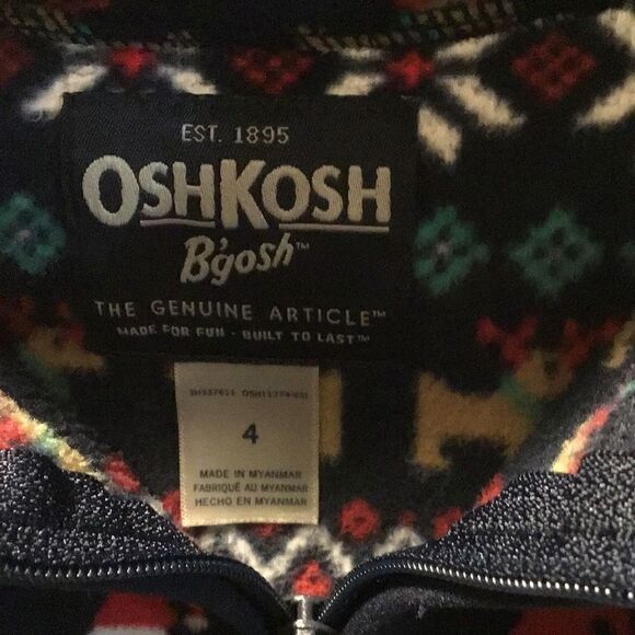 Oshkosh fleece pullover youth size 4 - Picture 3 of 3